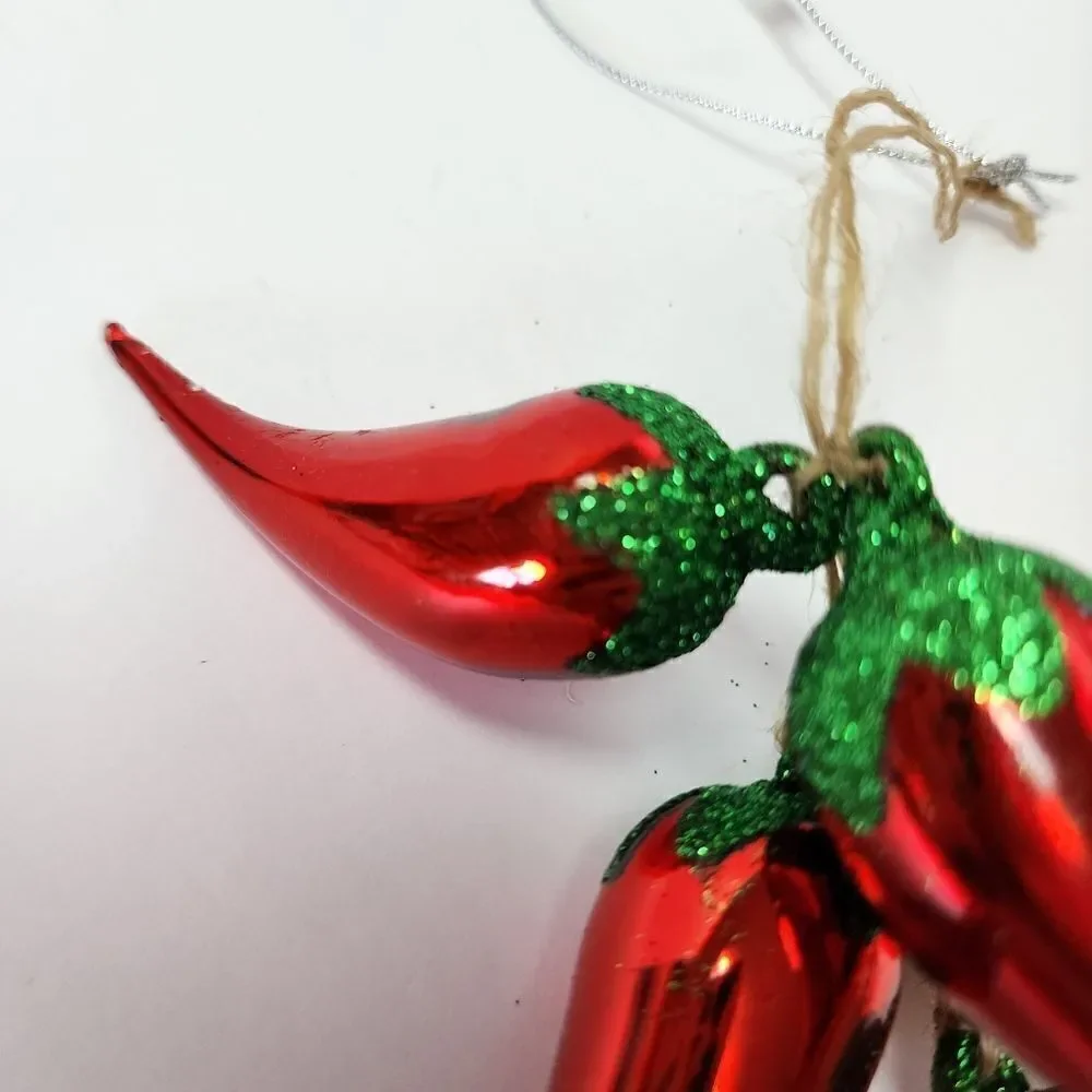 3 For $15 Red Chili Peppers Ristra Christmas Ornament
